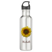 Bouteille D'eau Sunflower Sunflower Rustic Botanical Personalized (Devant)