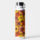 Bouteille D'eau Sunflowers Motif sans couture (Arrière)