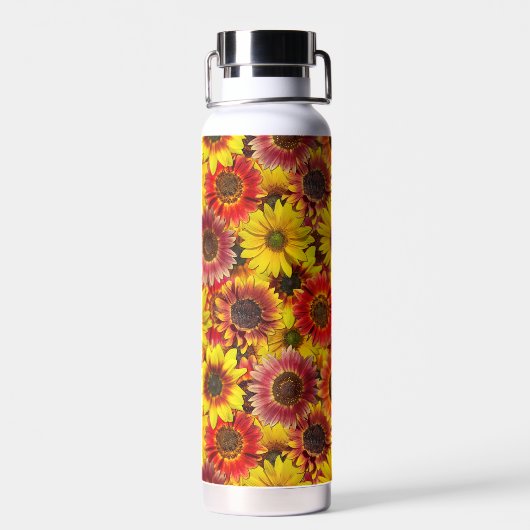 Bouteille D'eau Sunflowers Motif sans couture (Arrière)