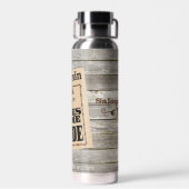 Bouteille D'eau Super Dude Western Theme Personnalisé Nom (Arrière)