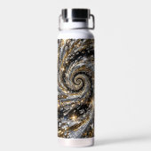 Bouteille D'eau Super Flasher Spirale Or & Argent (Arrière)