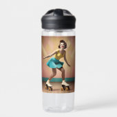 Bouteille D'eau "Super Glide : rythmes rétro sur roues de patinage (Extérieur)