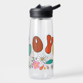 Bouteille D'eau Super LOVE flower power 70's inspiré (Gauche)
