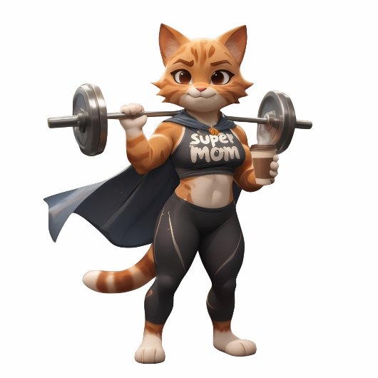 Bouteille D'eau Super Mom Fitness Cat Water Bottle – Gym Gift
