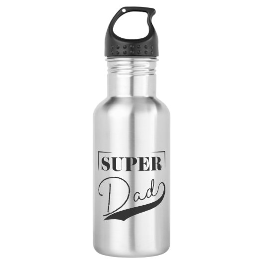 Bouteille D'eau Super papa (Devant)