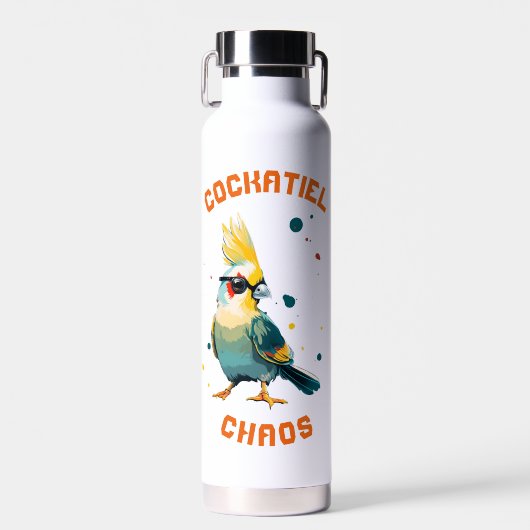 Bouteille D'eau Superbe Perruche Jaune Turquoise Orange (Avant)