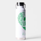 Bouteille D'eau Supergirl Floral Peace Heart Graphisme (Avant)