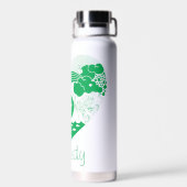 Bouteille D'eau Supergirl Floral Peace Heart Graphisme (Arrière)