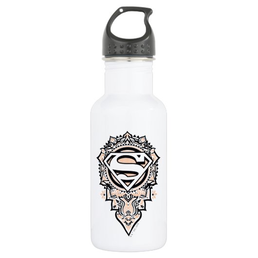 Bouteille D'eau Supergirl Mandala Graphic (Devant)
