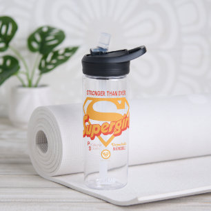 Bouteille D'eau Supergirl plus forte que jamais Retro Graphic