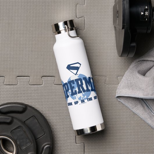 Bouteille D'eau Superman dans le monde (Couvercle)