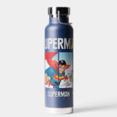 Bouteille D'eau Superman et Krypto prennent l'avion (Gauche)