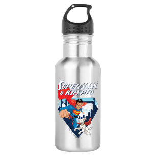 Bouteille D'eau Superman & Krypto Soar
