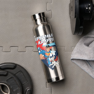 Bouteille D'eau Superman & Krypto Soar