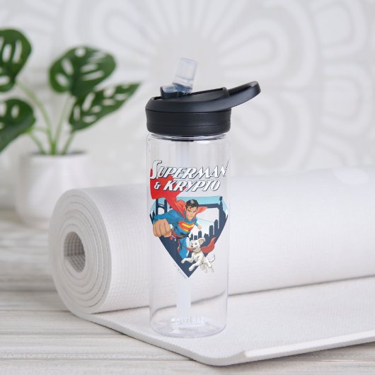 Bouteille D'eau Superman & Krypto Soar (Yoga)