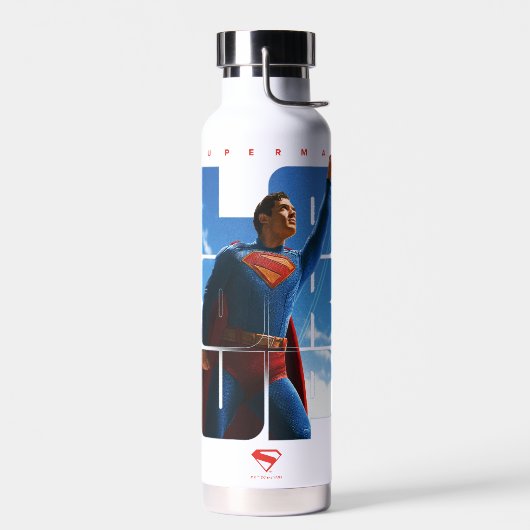 Bouteille D'eau Superman regarde Pose (Gauche)