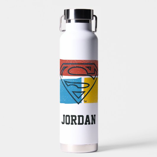 Bouteille D'eau Superman S-Shield | Ajouter Votre Nom (Avant)