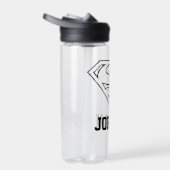 Bouteille D'eau Superman S-Shield | Noir simple | Ajouter Votre No (Droite)