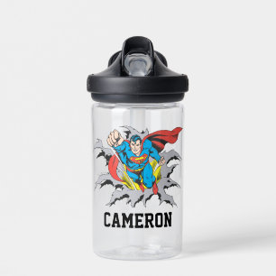Bouteille D'eau Superman Tears Thru   Ajouter Votre Nom