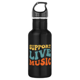 Bouteille D'eau Support Live Music - Retro Typography Band Merch