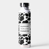 Bouteille D'eau Support Local Farmers Cow Imprimer Motif (Gauche)