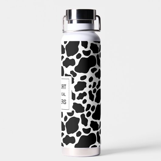 Bouteille D'eau Support Local Farmers Cow Imprimer Motif (Arrière)
