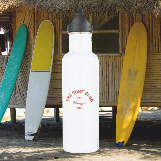 Bouteille D'eau Surf Club Red Custom Crest