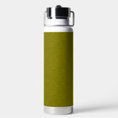 Bouteille D'eau Surface vert olive avec un motif subtil tourbillon (Arrière)