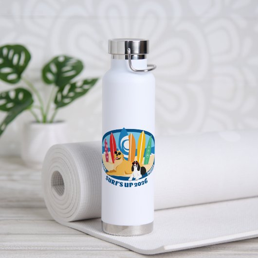 Bouteille d'eau Surfs Up (Yoga (pivoté))