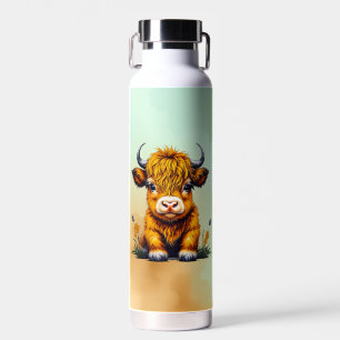 Bouteille D'eau Sweet Baby Highland Cow Personnalisé