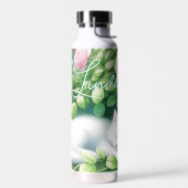 Bouteille D'eau Sweet Napping White Kitten sous un Rose Bush (Gauche)