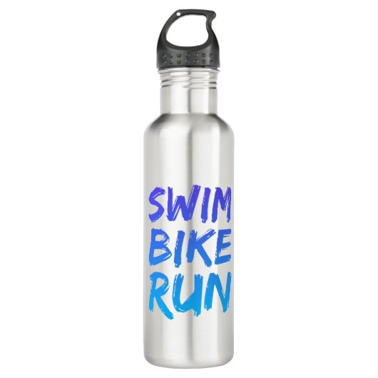 Bouteille D'eau Swim Bike Run superbe design (Devant)