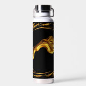 Bouteille D'eau Swirl Liquid Gold Black Monoch Achem Opulent Swirl (Arrière)