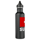 Bouteille D'eau Switzerland Flag Suisse Swiss Schweiz White Red  (Gauche)