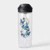 Bouteille D'eau Symbol Infinity of Blue Morpho Butterflies (Arrière)