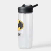 Bouteille D'eau Symbole Batman | Logo ovale | Ajouter Votre Nom (Gauche)