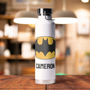 Bouteille D'eau Symbole Batman Logo ovale Ajouter Votre Nom