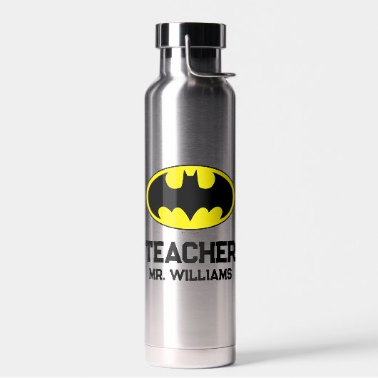 Bouteille D'eau Symbole Batman | Logo Ovale Bat (Gauche)