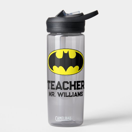Bouteille D'eau Symbole Batman | Logo Ovale Bat (Gauche)