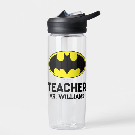 Bouteille D'eau Symbole Batman | Logo Ovale Bat (Gauche)
