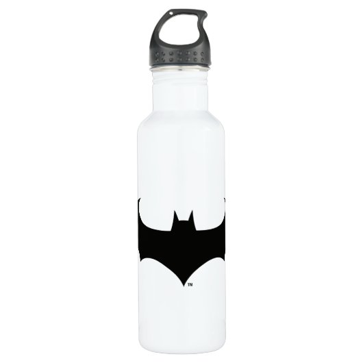 Bouteille D'eau Symbole Batman | Logo Simple Bat Silhouette (Devant)
