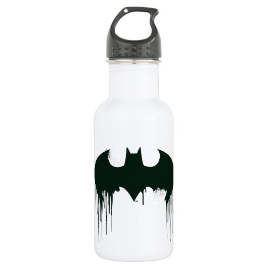 Bouteille D'eau Symbole Batman | Logo Spraypaint (Devant)