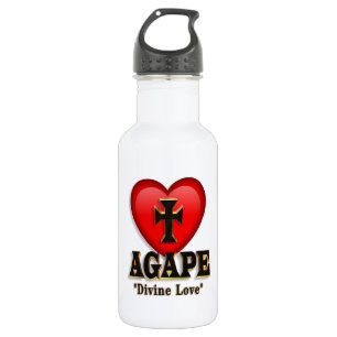 Bouteille D'eau Symbole cardiaque Agape de l'amour divin de Dieu