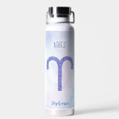 Bouteille D'eau Symbole d'astrologie de Cute Aries personnalisé (Arrière)