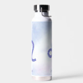 Bouteille D'eau Symbole d'Astrologie Leo Personnalisé Violet (Gauche)