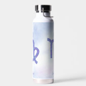 Bouteille D'eau Symbole d'astrologie Virgo personnalisé violet (Gauche)