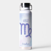 Bouteille D'eau Symbole d'astrologie Virgo personnalisé violet (Arrière)