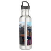 Bouteille D'eau Symbole de Dubuque, Iowa avec drapeau américain (Dos)