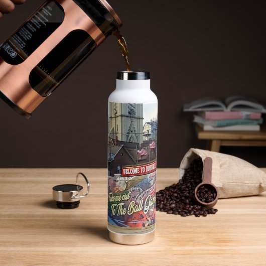 Bouteille D'eau Symbole de Dubuque, Iowa avec drapeau américain (Gym)