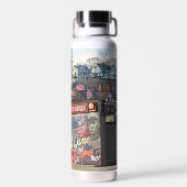 Bouteille D'eau Symbole de Dubuque, Iowa avec drapeau américain (Arrière)